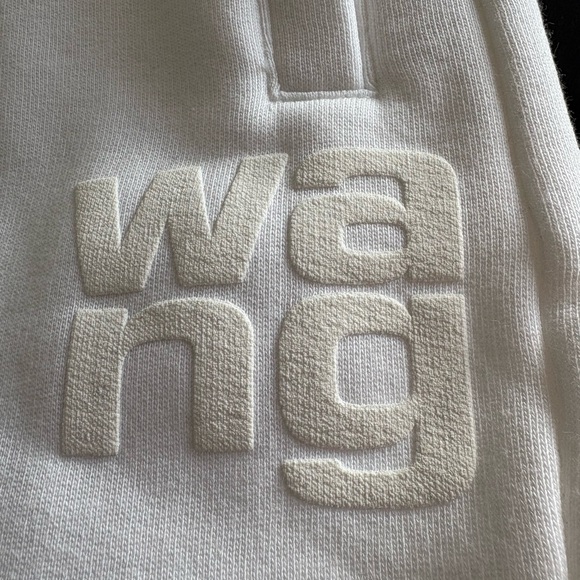 Alexander Wang NWT Foundation Terry Classic Sweatpant Puff Paint Logo - Picture 6 of 9